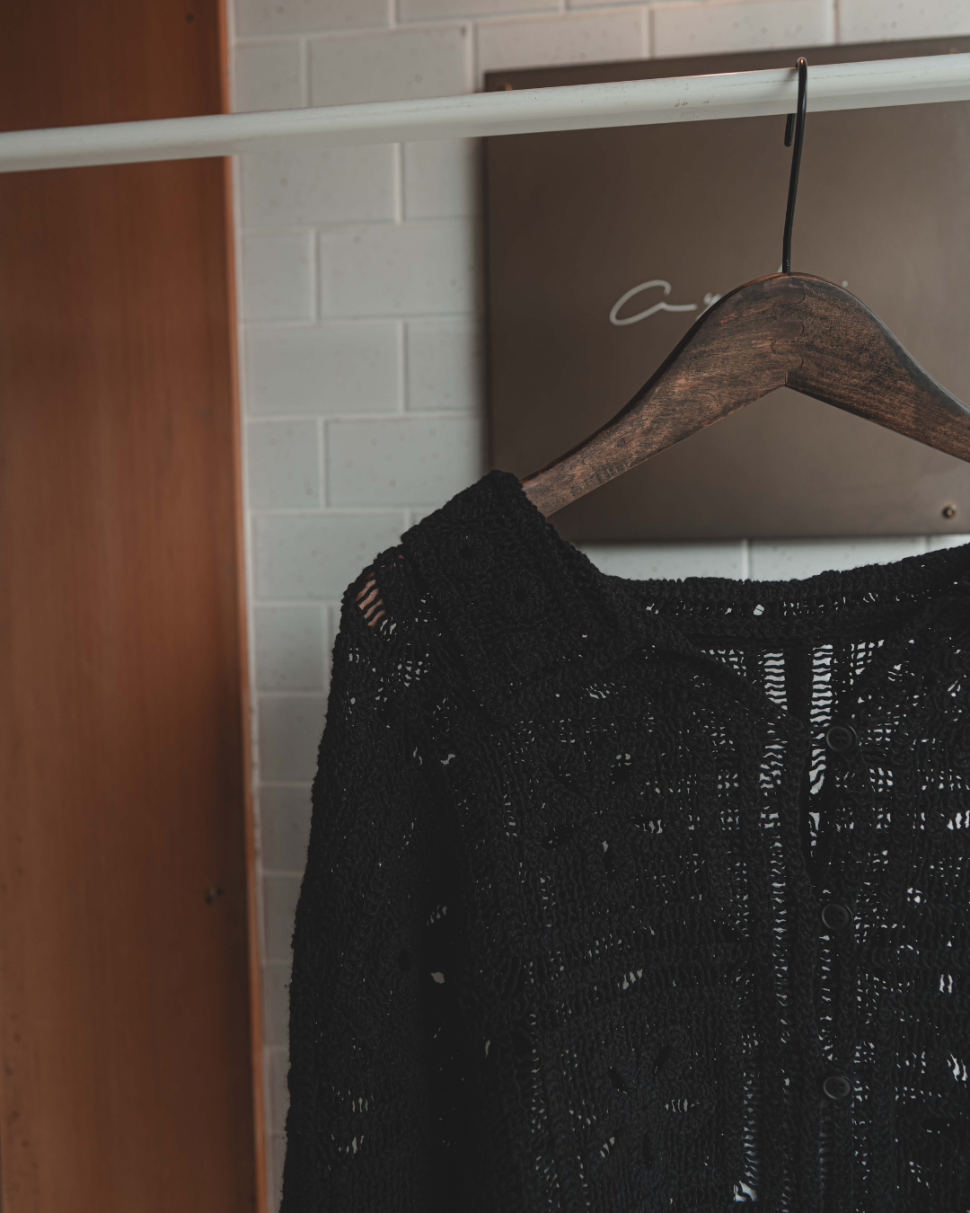 Crochet polo cardigan