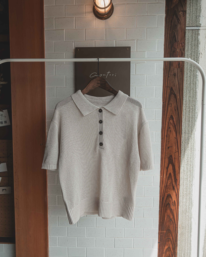 Knit polo tops