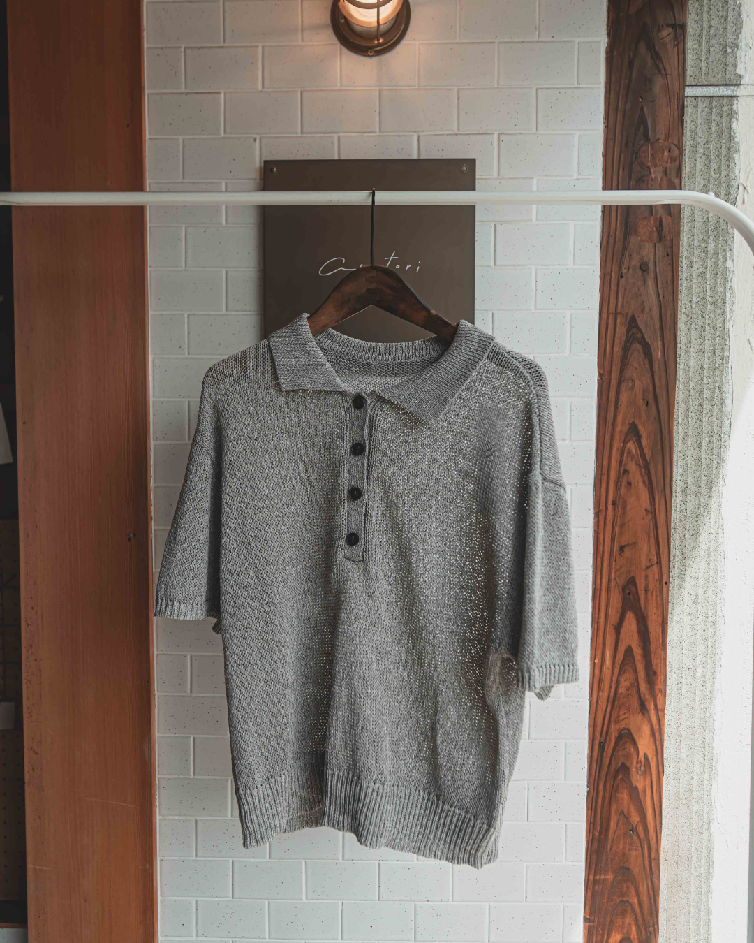 Knit polo tops