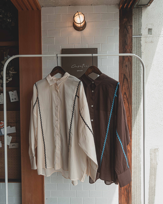 Cotton voile line shirt