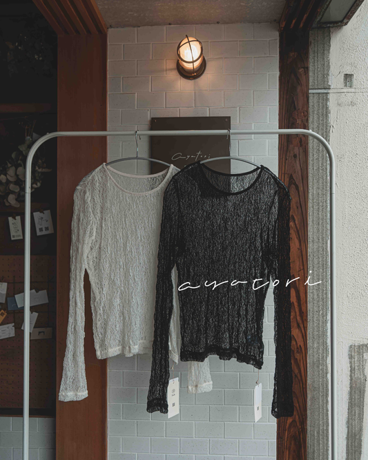 Mesh lace pullover