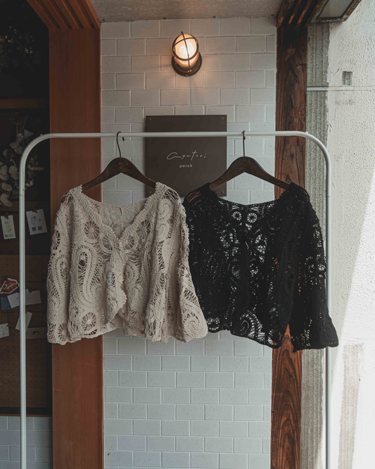 Crochet short cardigan