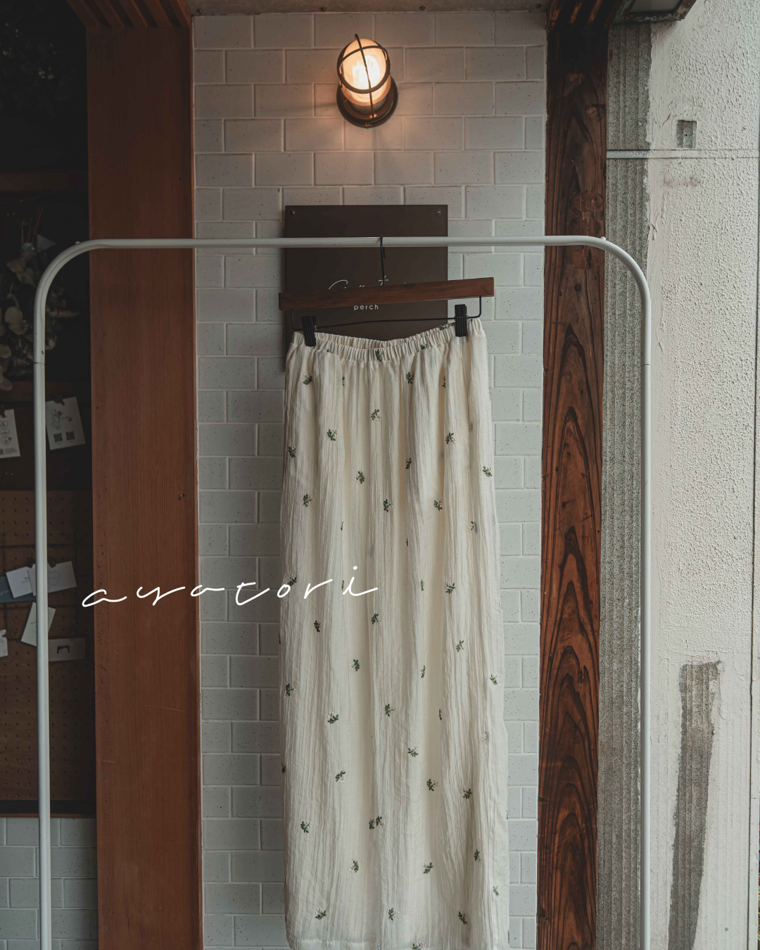 Flower embroidery pants
