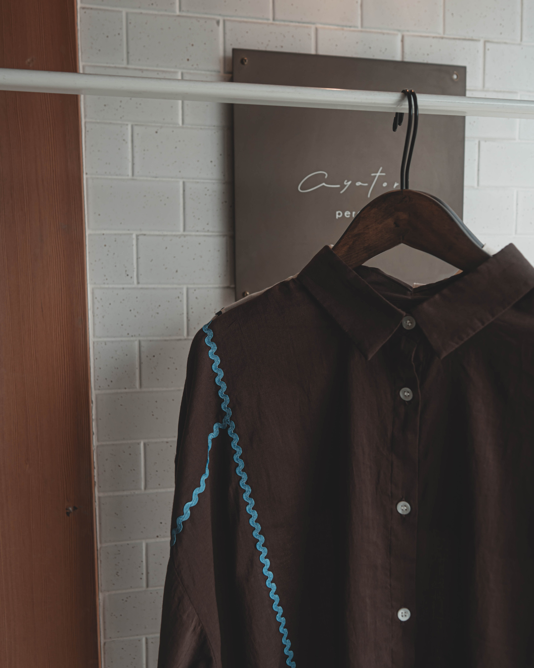 Cotton voile line shirt