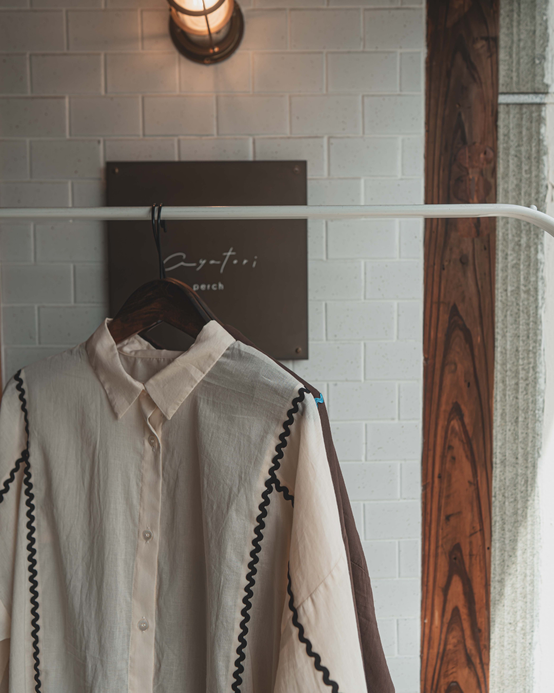 Cotton voile line shirt