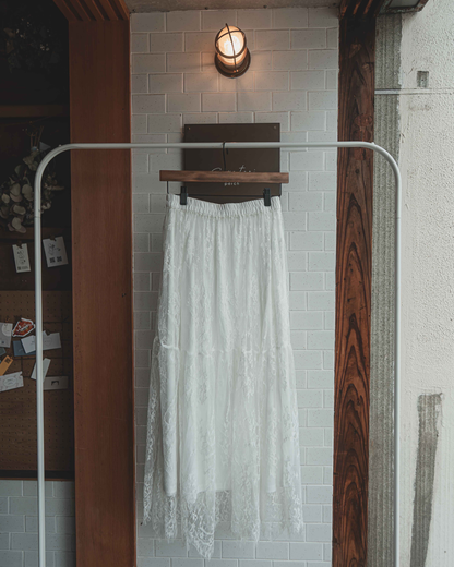 Lace skirt with petticoat