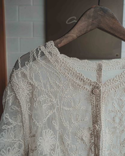Crochet lace cardigan