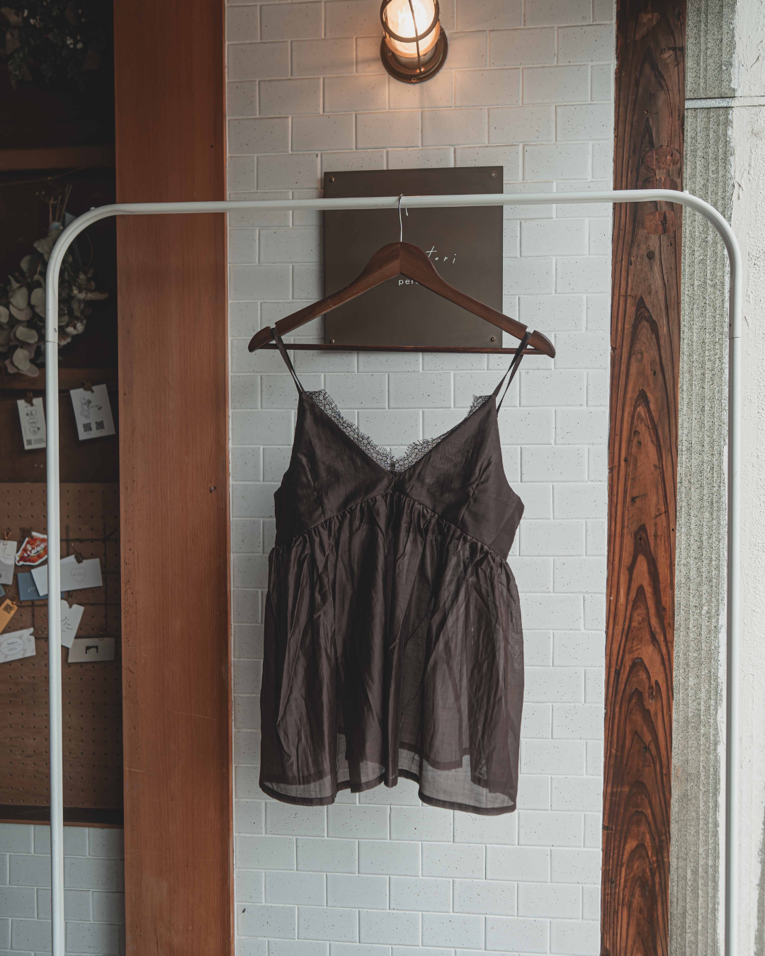 Camisole with sheer lace