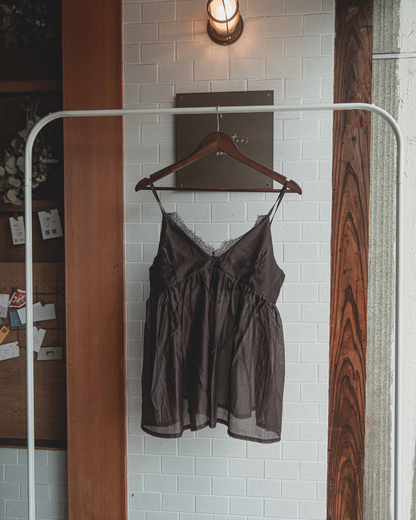 Camisole with sheer lace