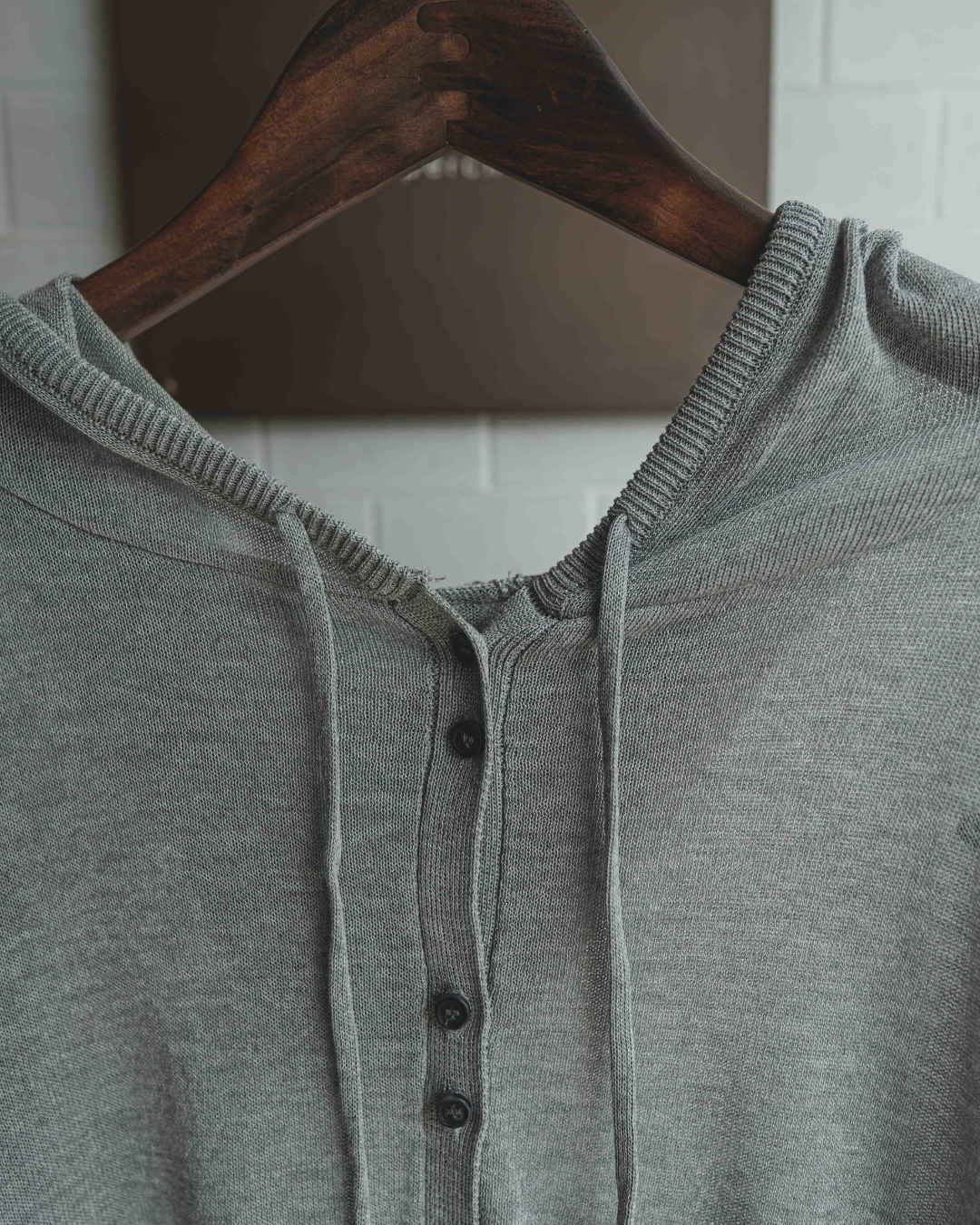 Sheer hooded cardigan
