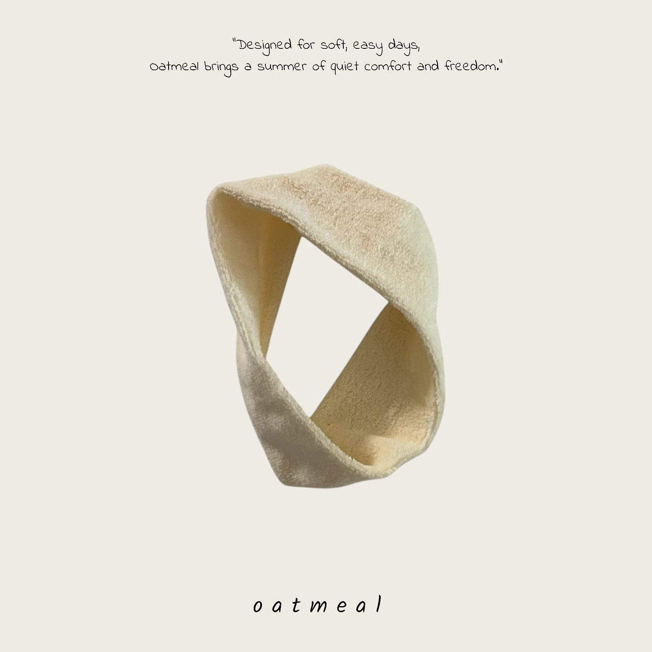 oatmeal towel hair band