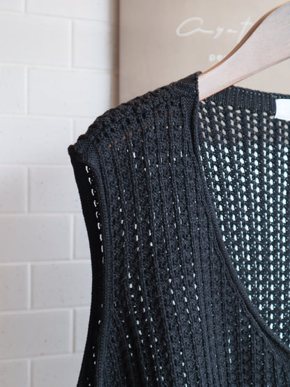 mesh knit vest