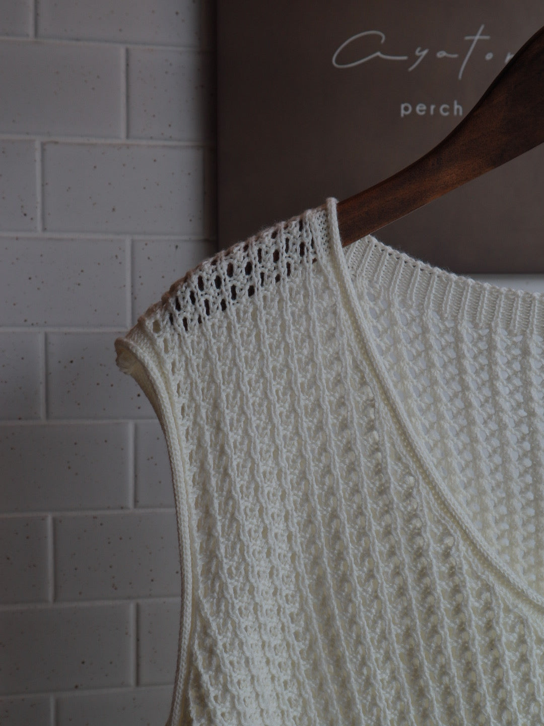 mesh knit vest