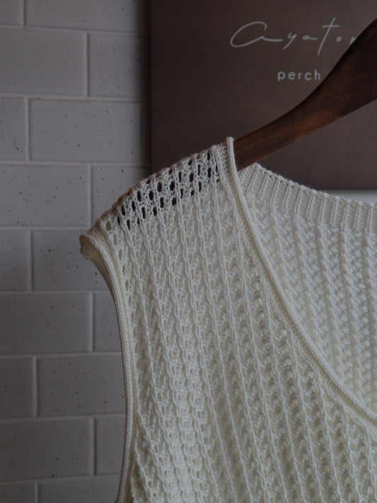 mesh knit vest