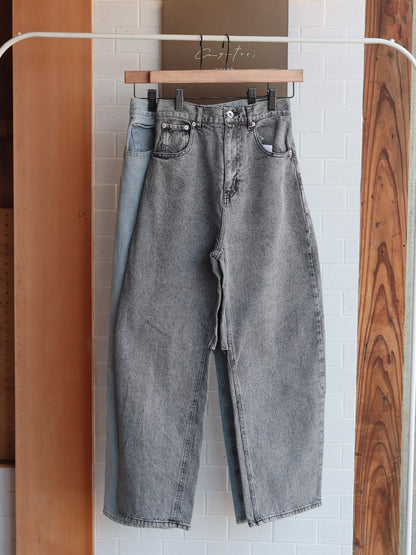 Barrel leg denim pants