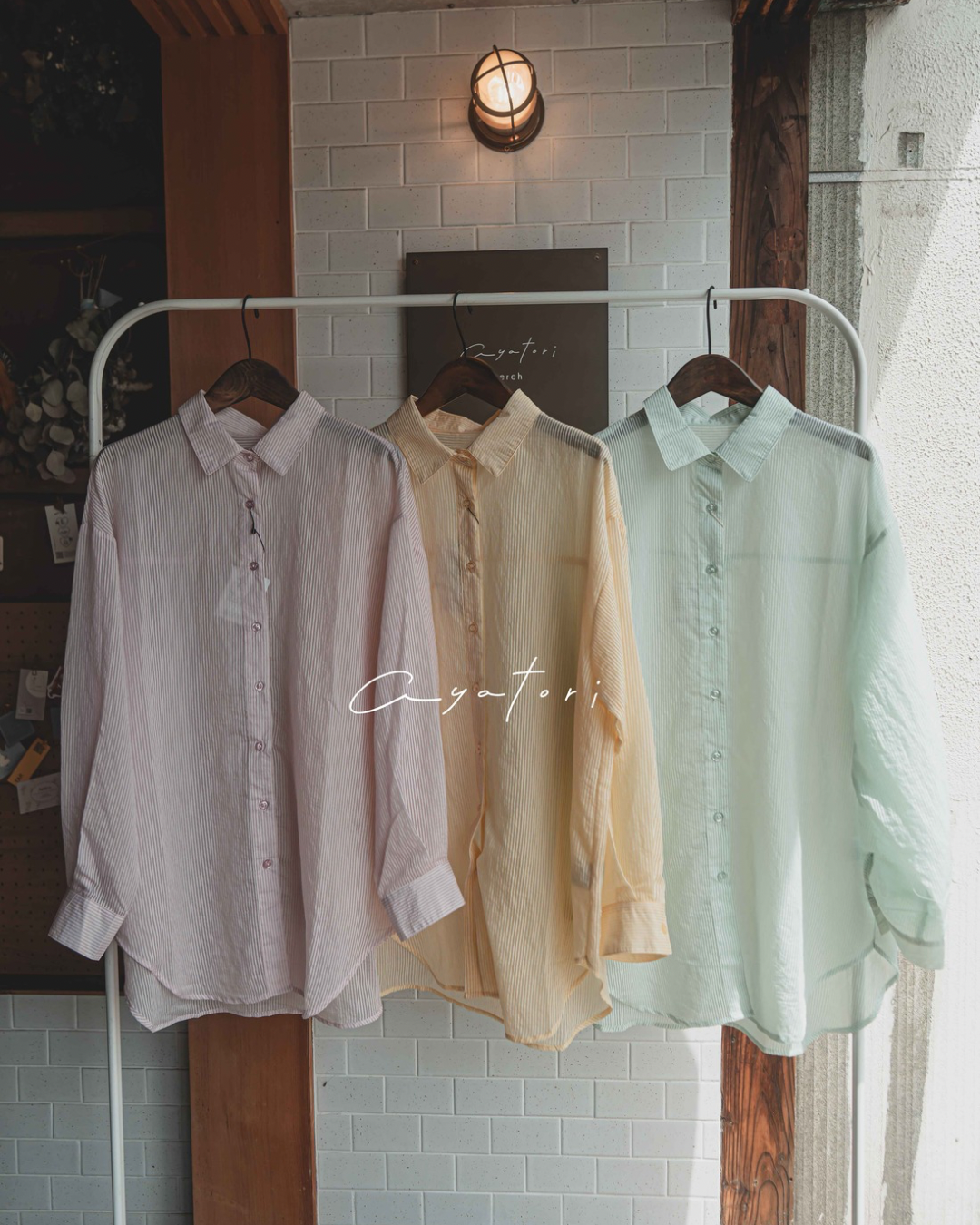 Stripe sheer shirt