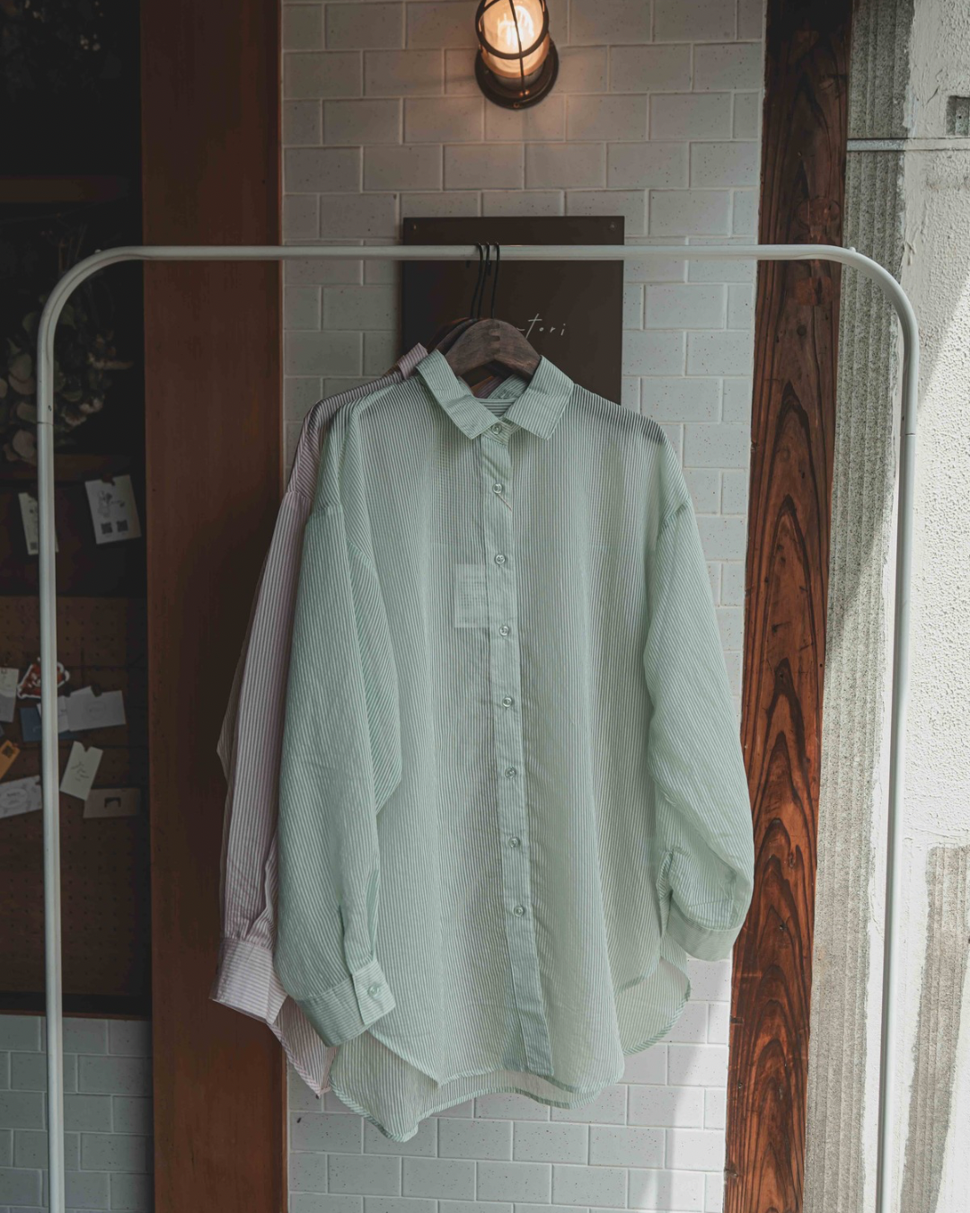 Stripe sheer shirt