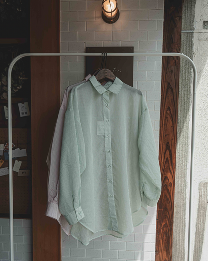 Stripe sheer shirt