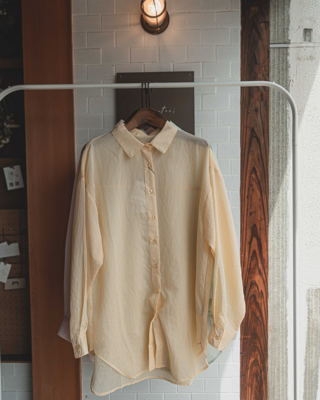 Stripe sheer shirt