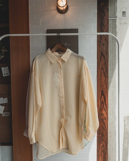 Stripe sheer shirt