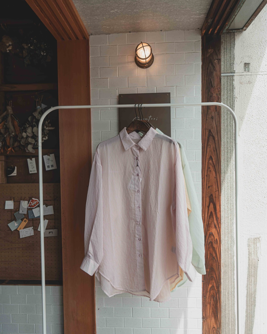 Stripe sheer shirt